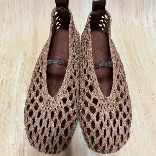 [BUNJANG] Brown Flat Shoes - Size 35 / 브라운 플랫슈즈 35 새상품