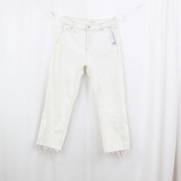 [BUNJANG] OILILY Women's Slim Straight Fit White Denim Jeans (Size 36) / [정품] 오일릴리 여성 데님 화이트진 바지 팬츠 (36) 상상샵