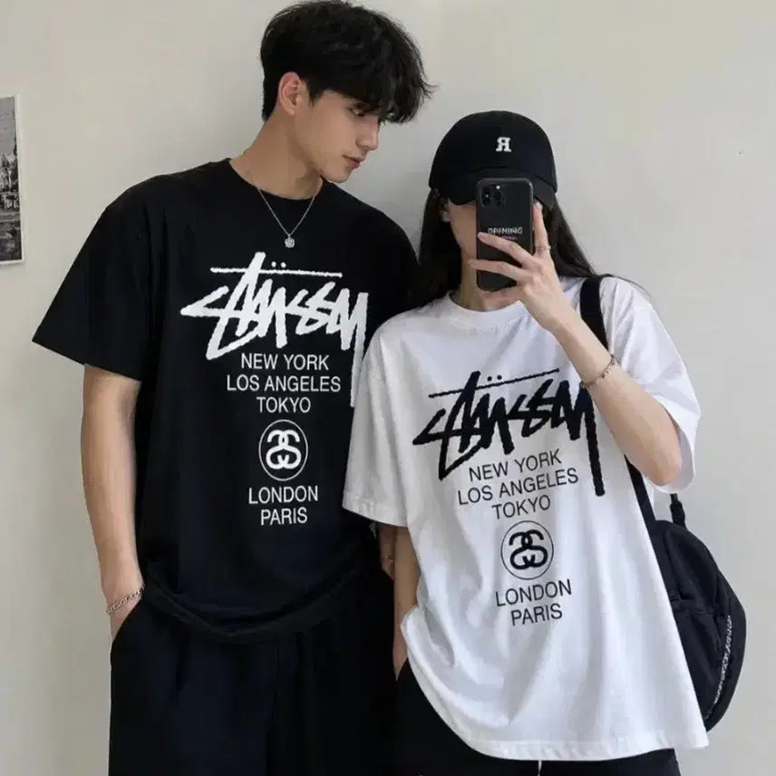 [BUNJANG] Stussy World Tour Short Sleeve T-Shirt / 스투시 월드투어 반팔티