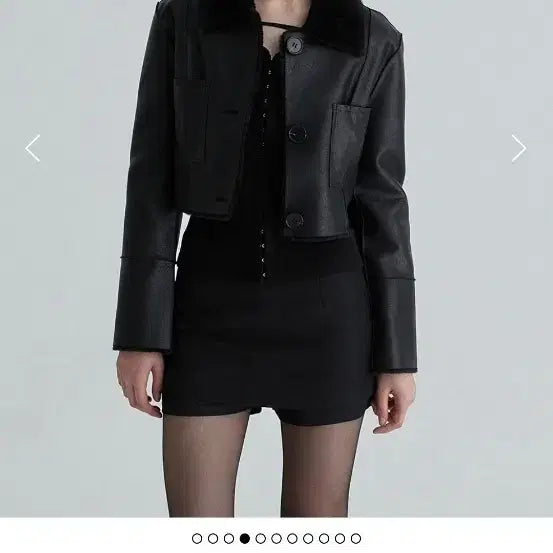 [BUNJANG] Not Your Rose Short Reversible Leather Mustang Jacket (Black) / [새상품]낫유어로즈 Short reversible leather must