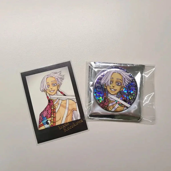 [BUNJANG] Tokyo Revengers Kurokawa Izana Original Art Exhibition Can Badge & Photocard / 도쿄리벤져스 도리벤 쿠로카와 이자나 원화전 신원화전 캔뱃지 포토카드 파샤