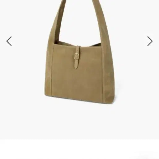 [BUNJANG] Depound Suede Buckle Shoulder Bag Beige / depound 스웨이드 버클 숄더백 베이지