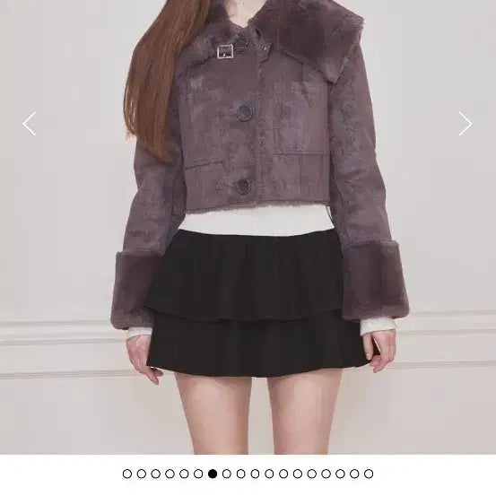 [BUNJANG] Not Your Rose Reversible Sailor Mustang Jacket (Charcoal) / [새상품]낫유어로즈 리버시블 세일러 무스탕 차콜