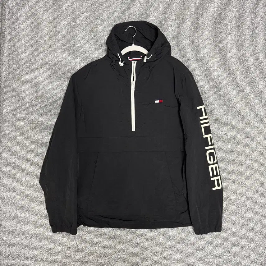 [BUNJANG] Tommy Hilfiger Windbreaker Anorak Black XL / 타미 바람막이 아노락 블랙 XL 윈드브레이커