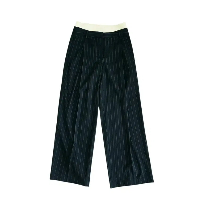 [BUNJANG] AVIE MUAH Stripe Pintuck Slacks / AVIE MUAH 아비에 무아 스트라이프 핀턱 슬랙스