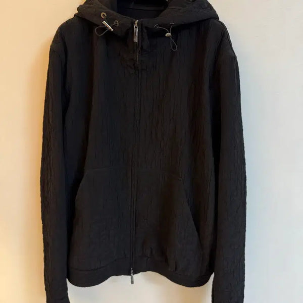 [BUNJANG] Emporio Armani Klincle Hooded Jacket Black Embossed IT54 / (백화점상품,3회착용)엠포리오아르마니 클링클 후드쟈켓(54,105-110