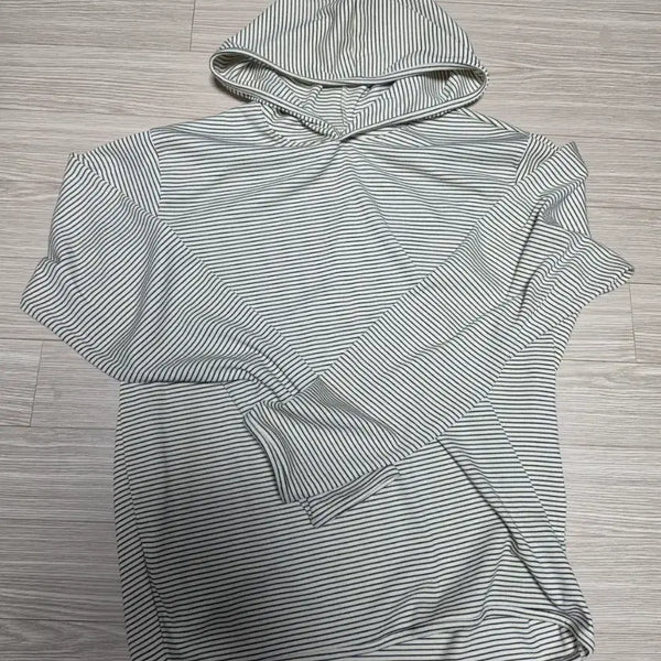 [BUNJANG] XL Brenson Stripe Fingerhole Hood Long Sleeve / XL 브렌슨 스트라이프 핑거홀 후드 롱슬리브