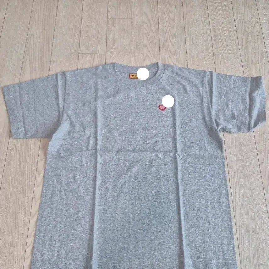 [BUNJANG] Human Made Grey Heart Logo T-Shirt / 새상품)휴먼메이드 그레이 하트 로고 반팔티 S