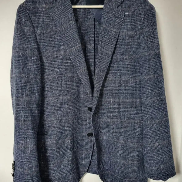 [BUNJANG] Brooks Brothers Linen Blend Jacket Navy Check / 브룩스브라더스린넨소재자켓100