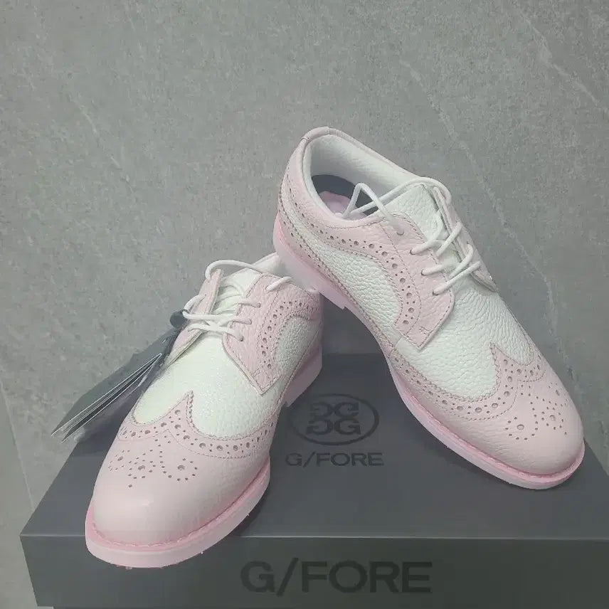 [BUNJANG] G/FORE Wingtip Golf Shoes Pink White (230mm) / G/FORE(정품)윙팁 골프화 핑크 화이트 230