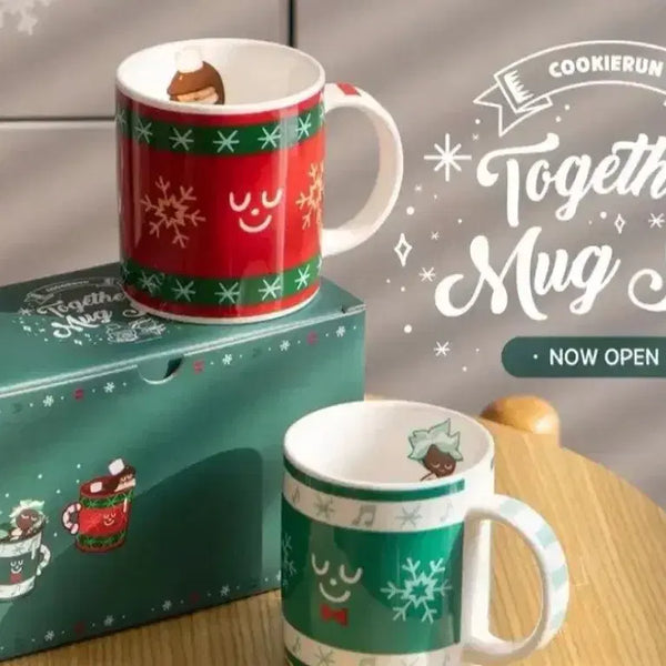 [BUNJANG] Cookie Run Cocoa Cookie Mint Choco Cookie Mug Set / 쿠키런 코코아맛쿠키 민트초코쿠키 머그컵 세트
