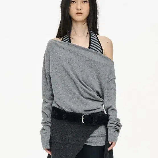 [BUNJANG] Seric Tapered Top Grey / (새상품) 세릭 테이퍼드 탑 그레이