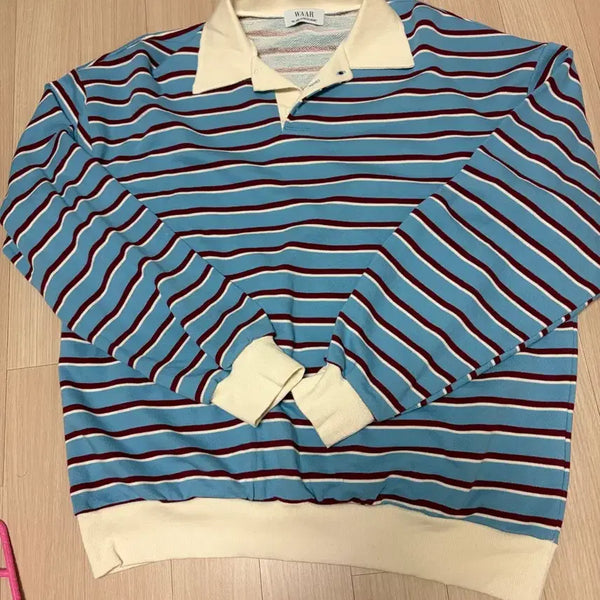 [BUNJANG] WARP Stripe Long Sleeve T-Shirt / 와르 스트라이프 롱슬리브