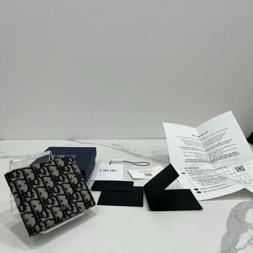 [BUNJANG] Dior Oblique Bifold Wallet Beige / {새상품급} 디올 오블리크 반지갑 베이지