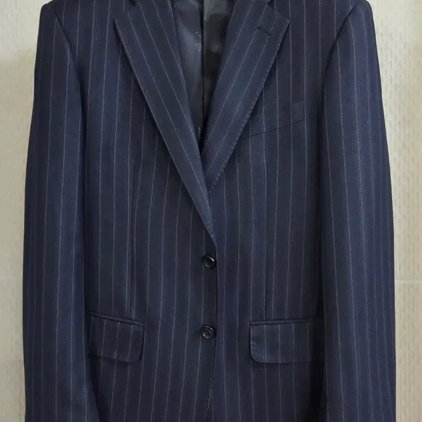 [BUNJANG] Giorgio Armani Collezione Striped Wool Blend Suit Set / 명품 아르마니 스트라이프 정장 셋트 46