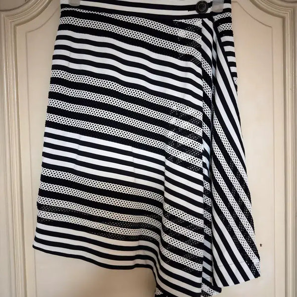 [BUNJANG] Vivienne Westwood Stripe Pleated Skirt / 비비안웨스트우드 스트라이프 플리츠 스커트