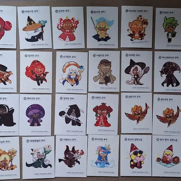[BUNJANG] Cookierun Sticker Collection (Full Sets 1 & 2, Partial Set 3) / 쿠키런 띠부씰 1탄 전종+ 2탄 전종 + 3탄 일부