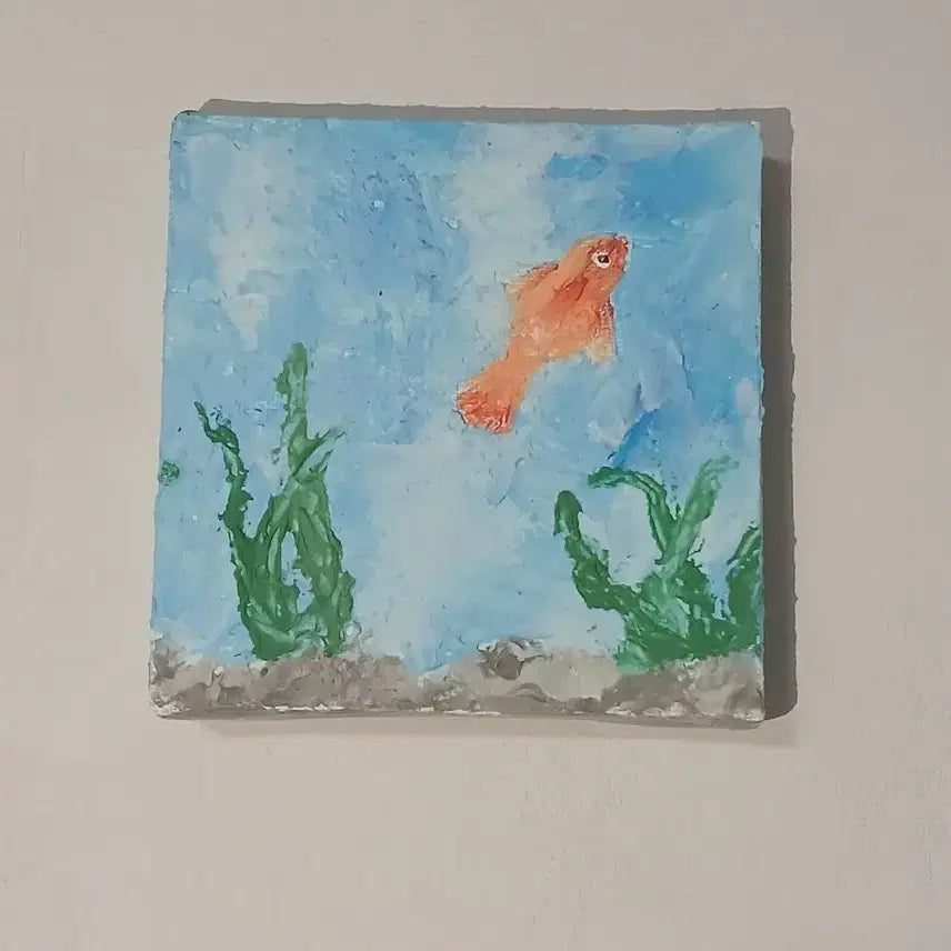 [BUNJANG] Hand-Painted Goldfish Artwork / 물고기 그림