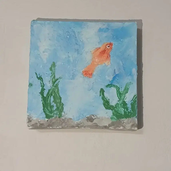 [BUNJANG] Hand-Painted Goldfish Artwork / 물고기 그림