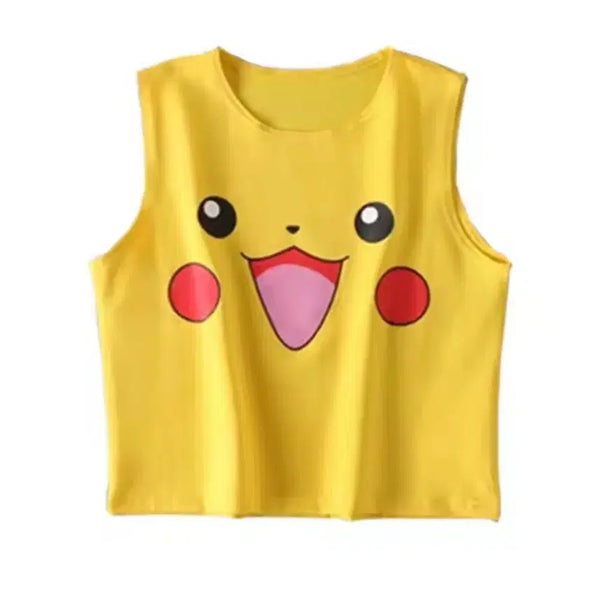 [BUNJANG] Pokemon Pikachu Sleeveless T-Shirt Yellow / 포켓몬 피카츄 민소매 티셔츠 옐로우