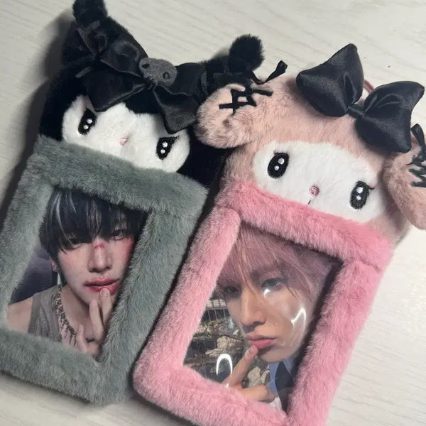 [BUNJANG] Sanrio Melly Cheeks Kuromi Fur Photocard Holder / 산리오 털 포카홀더 마멜 쿠로미