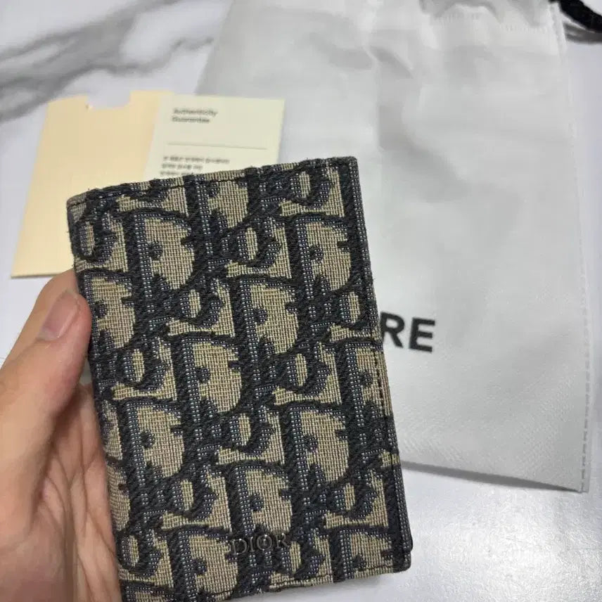 [BUNJANG] Dior Oblique Organizer 2-Tier Card Holder Beige / [새상품급] 디올 오블리크 오거나이저 2단 카드지갑 베이지