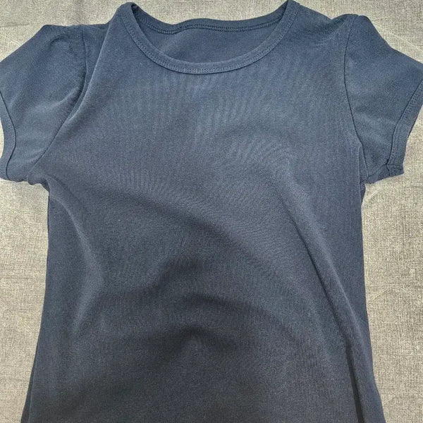 [BUNJANG] Newnew Women's Short Sleeve T-Shirt Navy / 뉴뉴 여성 반팔티 네이비
