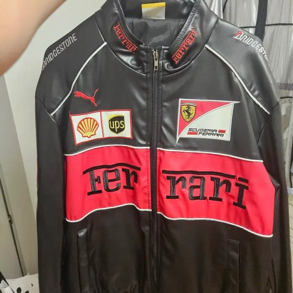 [BUNJANG] F1 Leather Jacket / F1 가죽 레더자켓