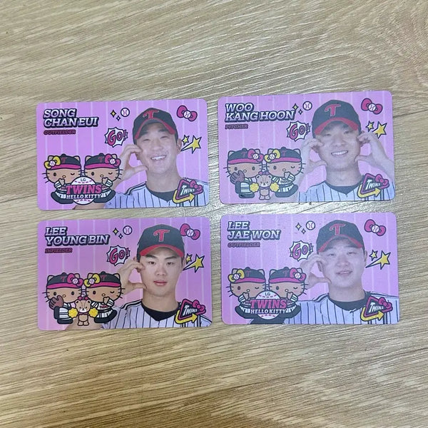 [BUNJANG] LG Twins Tanning Kitty Photocard Song Chan-ui, Woo Kang-hoon, Lee Young-bin, Lee Jae-won / 엘지 트윈스 태닝키티 포토카드 송찬의 우강훈 이영빈 이재원