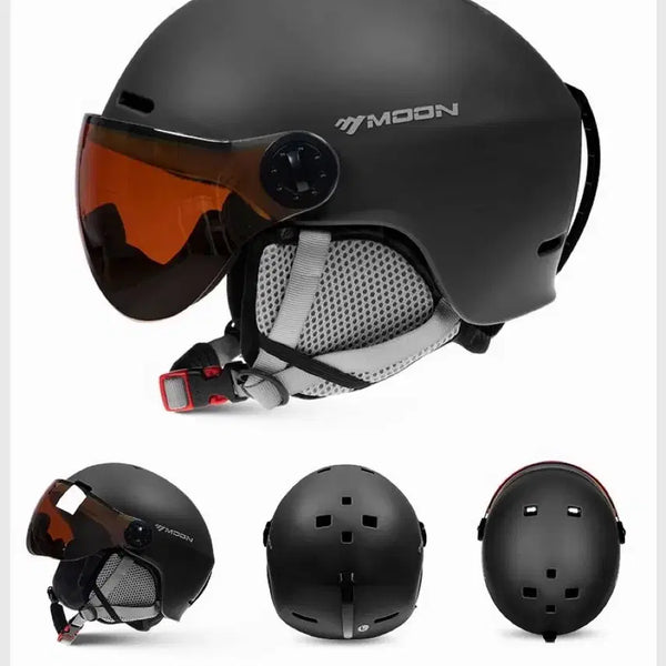 [BUNJANG] Integrated Ski & Snowboard Helmet / 스키 헬멧 블랙 스노보드 헬멧 일체형