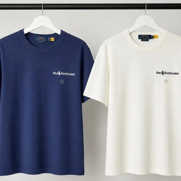 [BUNJANG] Polo Ralph Lauren Embroidered Short Sleeve T-Shirt Navy/Ivory / 폴로 랄프로렌 자수  반팔 티셔츠 네이비/아이보리