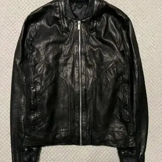 [BUNJANG] Western Mood Lambskin Leather Biker Jacket / 웨스턴 무드 램스킨 양가죽 절개 바이커 레더 자켓