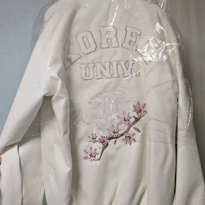 [BUNJANG] Korea University Flower Hakjam Varsity Jacket / 고려대 꽃 학잠 과잠 굿즈 바시티 자켓 야구 점퍼 잠바