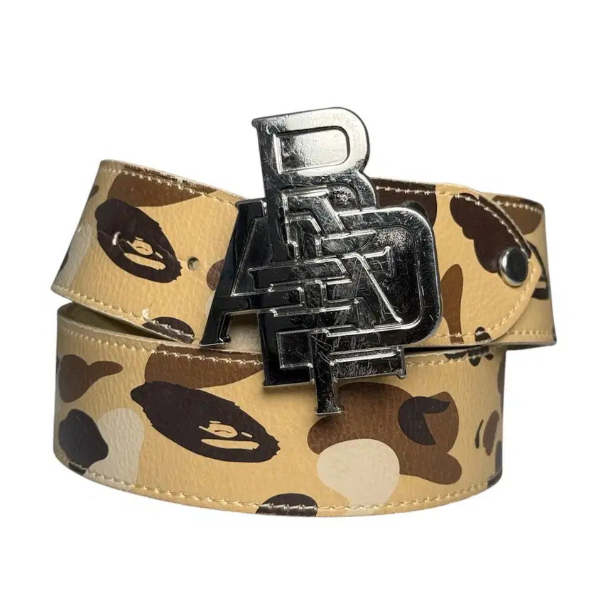 [BUNJANG] BAPE NIGO Era OG Camo Leather Belt / 니고 시절 진짜 베이프 og카모 패턴 가죽 벨트