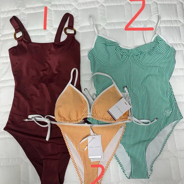 [BUNJANG] Tommy Hilfiger 2026 Swimwear One-Piece & Bikini Set / 타미힐피거 2026신상 수영복 버건디 그린 오렌지