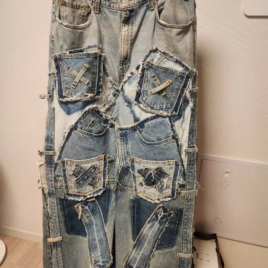 [BUNJANG] Vintage Levi's 505 Reworked Denim (32-34) / 빈티지 리바이스 505 리워크데님 (32-34)