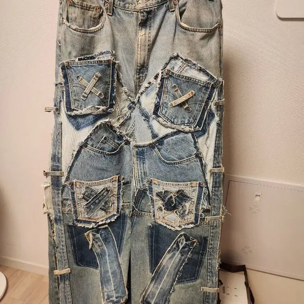 [BUNJANG] Vintage Levi's 505 Reworked Denim (32-34) / 빈티지 리바이스 505 리워크데님 (32-34)