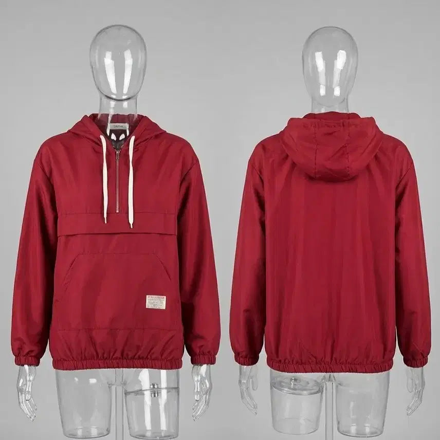 [BUNJANG] Dizona Unisex Hooded Anorak Jacket Burgundy / 남95여 88/디조나 남녀공용 후드 아노락 자켓 버건디