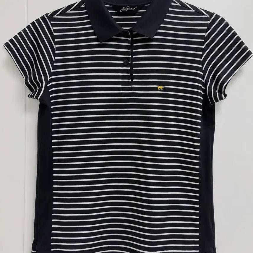 [BUNJANG] Jack Nicklaus Women's Striped Collar T-Shirt Size 90 / 잭니클라우스 여성 스트라이프 골프 카라티 90