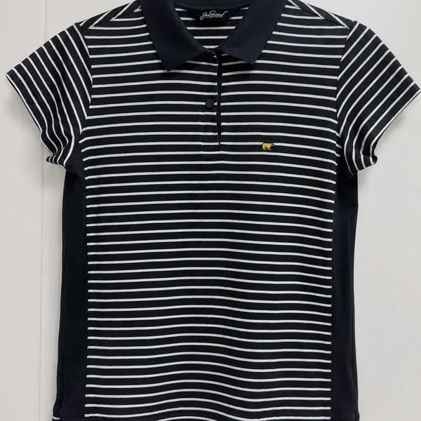 [BUNJANG] Jack Nicklaus Women's Striped Collar T-Shirt Size 90 / 잭니클라우스 여성 스트라이프 골프 카라티 90