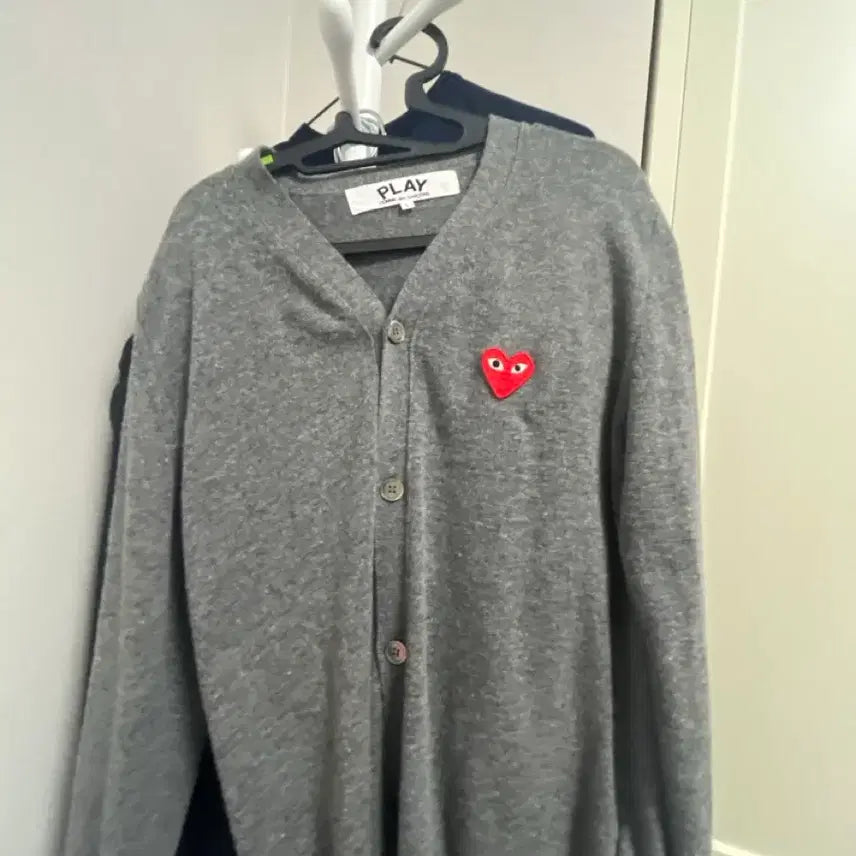 [BUNJANG] Comme des Garçons PLAY Grey Cardigan L / 꼼데 그래이 가디건 L