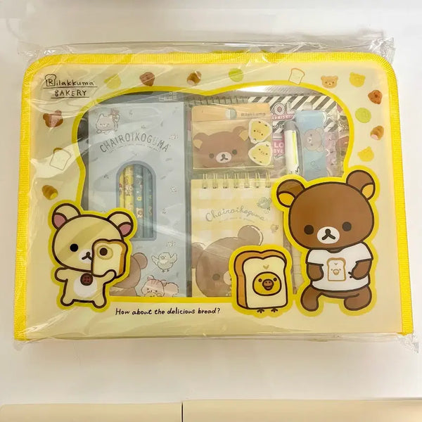 [BUNJANG] Rilakkuma Bakery Series Stationery Set / 리락쿠마 문구세트 학용품 베이커리 식빵 시리즈