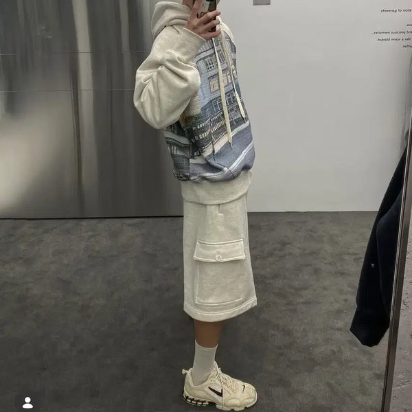 [BUNJANG] After Pray Sweat Cargo Shorts One Size / 애프터프레이 스웨트 카고 쇼츠 os사이즈