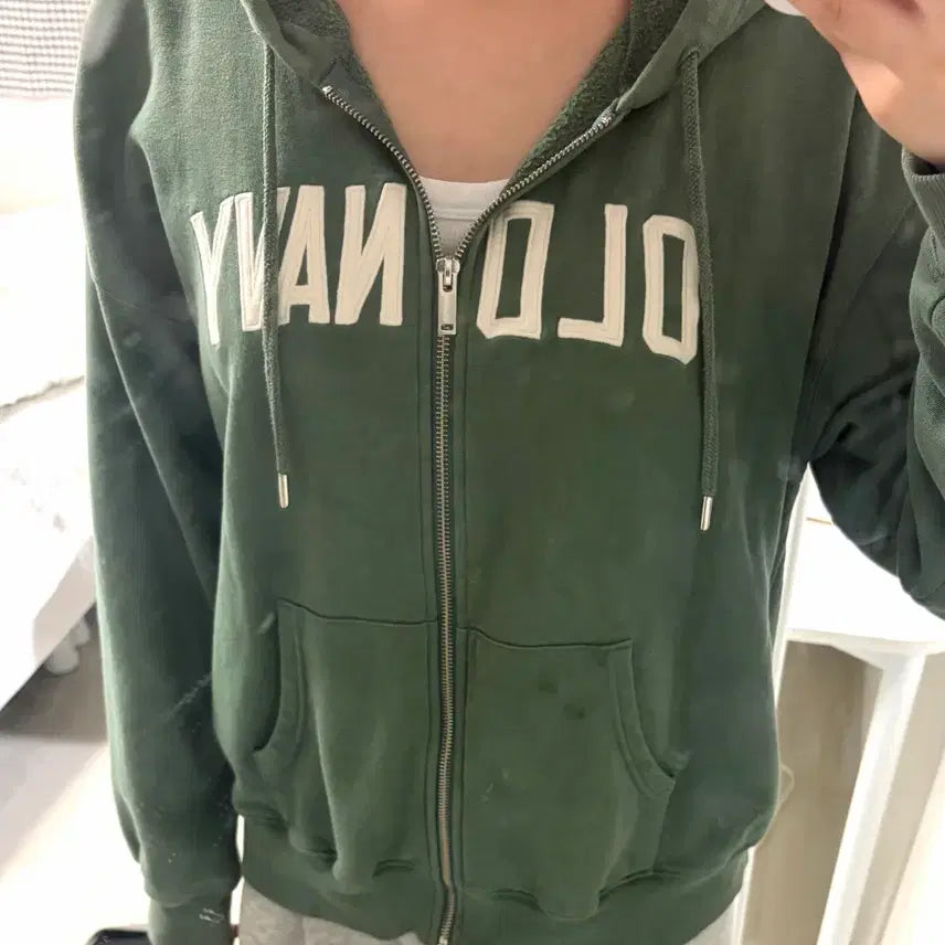 [BUNJANG] Old Navy Green Hoodie Zip-Up / Old navy 올드네이비 연두 초록색 후드집업