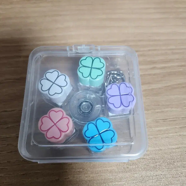 [BUNJANG] Four-Leaf Clover Keycap Fidget Spinner Keychain / (새제품) 네잎클로버 키캡 피젯스피너 키링
