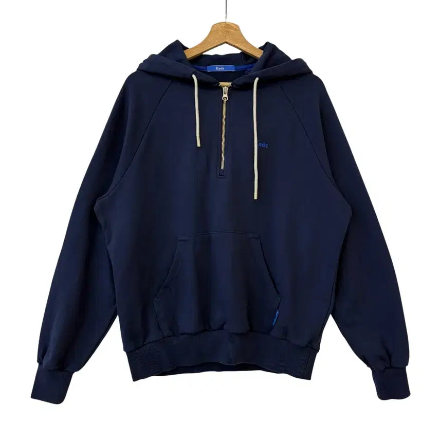 [BUNJANG] Keds Basic Half Zip Hoodie Navy S / 케즈 베이직 반집업 후드 네이비 S 정품