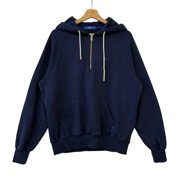 [BUNJANG] Keds Basic Half Zip Hoodie Navy S / 케즈 베이직 반집업 후드 네이비 S 정품