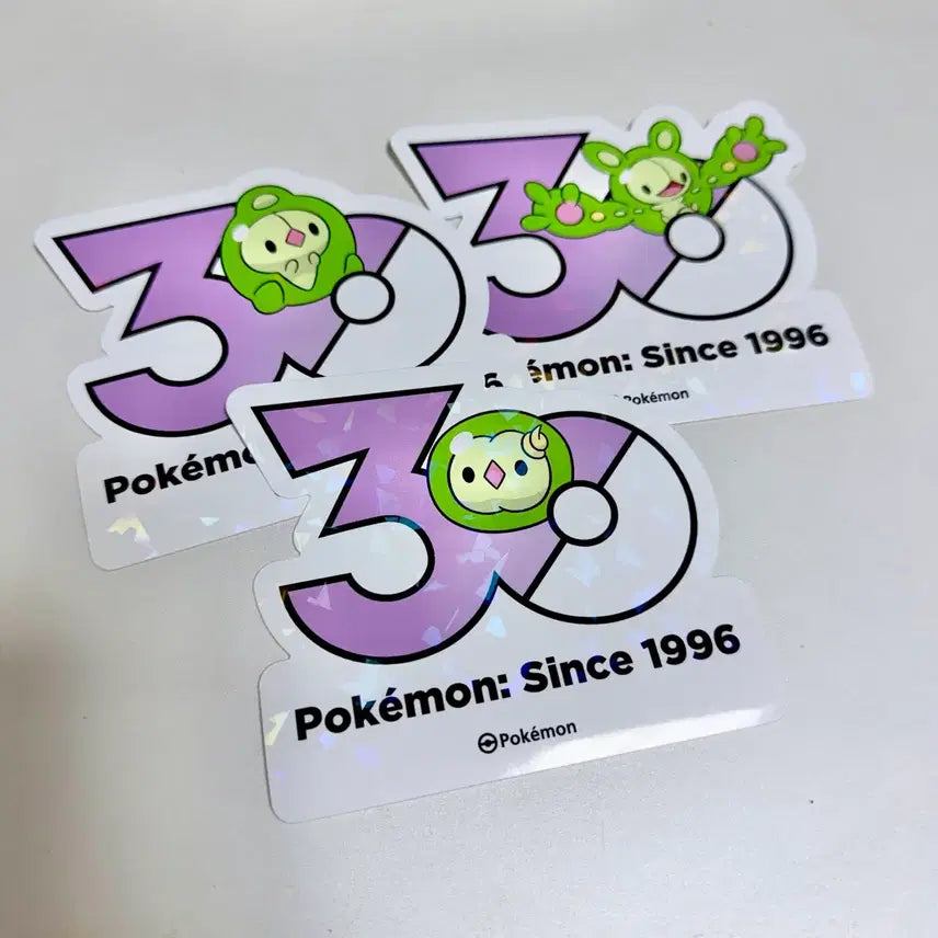[BUNJANG] Pokemon 30th Anniversary Logo Stickers - Unown / Duosion / Reuniclus Bundle Set / 포켓몬 30주년 로고스티커 - 유니란 / 듀란 / 란쿨루스