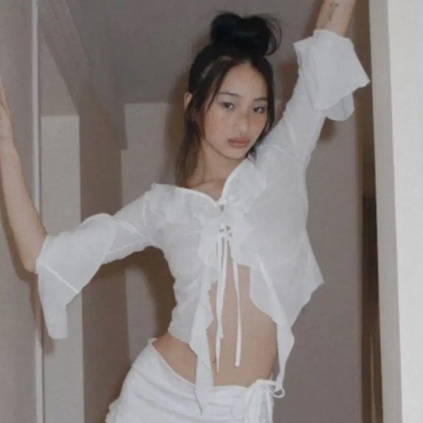 [BUNJANG] Expired Girl Roselle Blouse (Size S) / (택ㅇ,새상품)익스파이어드걸 로젤 블라우스 s사이즈