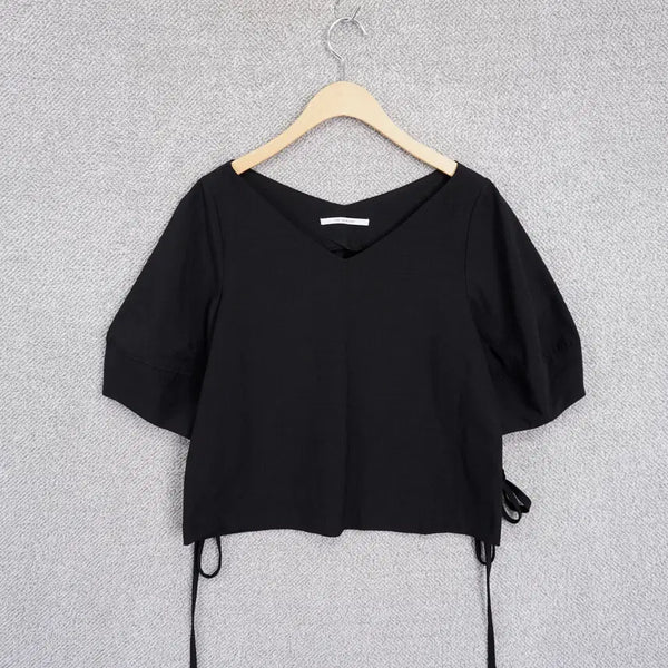 [BUNJANG] Love You So Much Linen-Like Puff Blouse / 러브유쏘머치 여성 린넨라이크 퍼프 블라우스 free